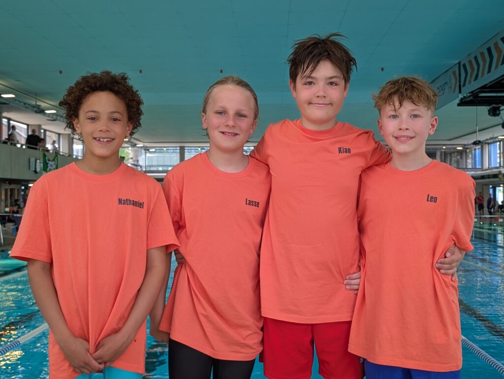 Nathaniel, Lasse, Kian und Leo