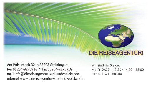 Die Reiseagentur, Am Pulverbach 32, 33803 Steinhagen